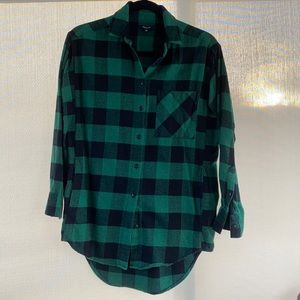 Madewell green Buffalo plaid flannel shirt